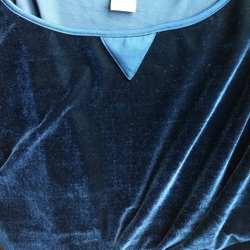 Women's Soft Surroundings Blue Velvet Tunic Shirt - Size Small - Picture 3 of 10